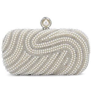 2099 Pearl Clutch Evening Bags Wedding Bridal Beaded Purses Small